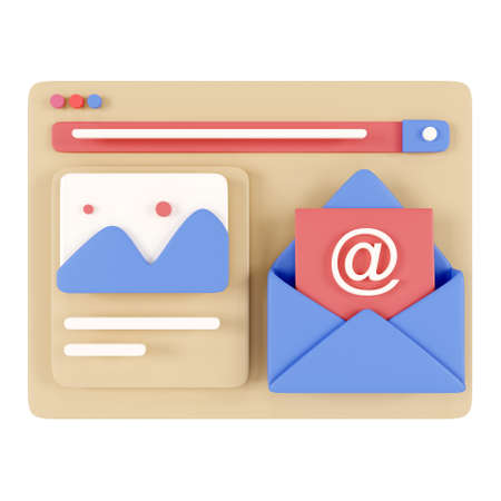 3D web email and search browser concept