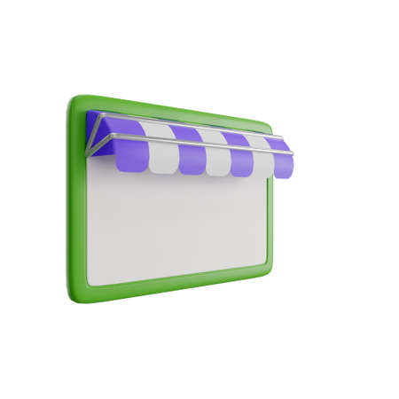 3D tablet with ecommerce concept
