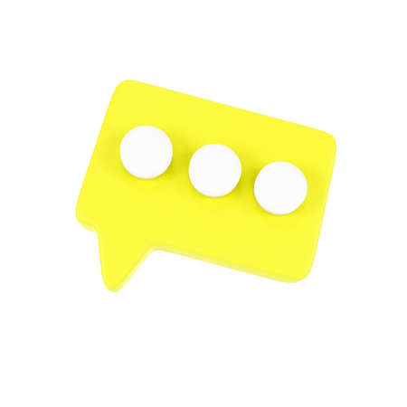 3D speech bubble