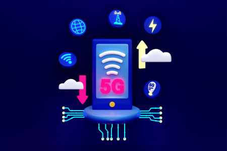 3D mobile phone connection concept