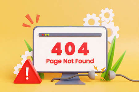 3D computer error alertの写真素材