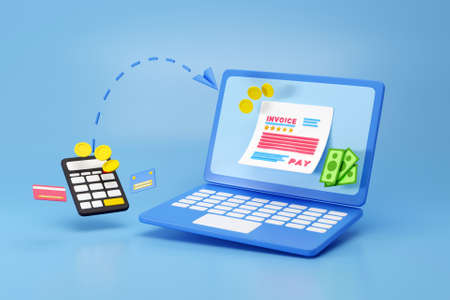 3D Digital billing concept