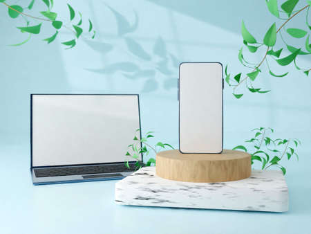 3D digital devices displayの写真素材