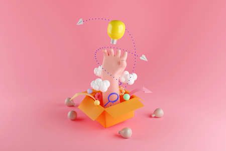 3D idea generator conceptの写真素材