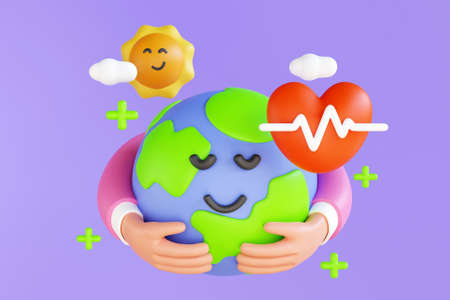 3D go green conceptの写真素材