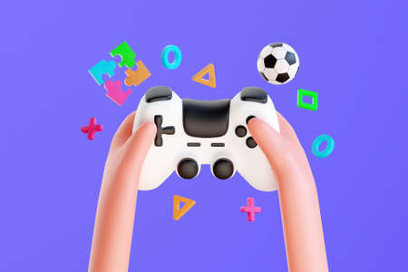 3D gaming conceptの写真素材