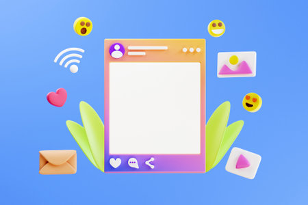 3D social media platformの写真素材