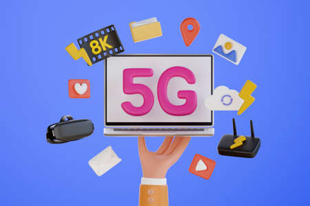 3D 5G network conceptの写真素材