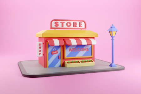 3D online store conceptの写真素材