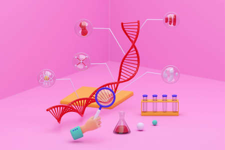 3D science research concept