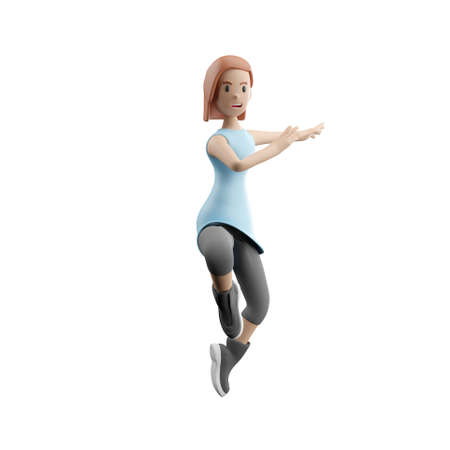 3D woman performing dance