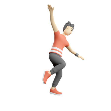 3D man performing dance