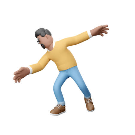 3D man performing dance