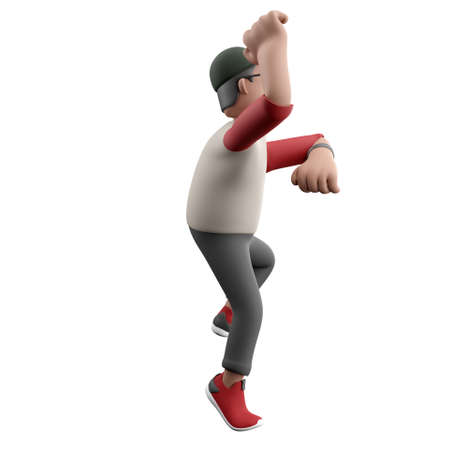 3D man performing dance