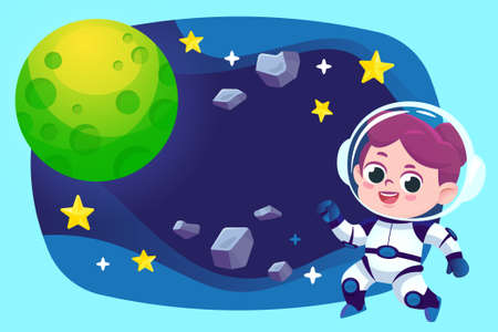 Astronaut background with copy spaceのイラスト素材