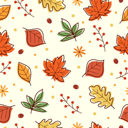 Autumn leaves backgroundのイラスト素材