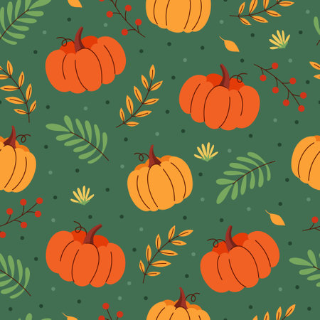 Autumn pumpkin backgroundのイラスト素材