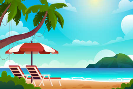 Beach viewのイラスト素材