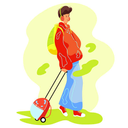 Man travellingのイラスト素材