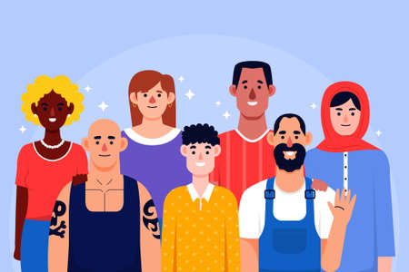 A diversity of peopleのイラスト素材