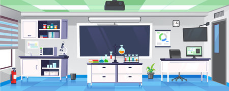 Scientific laboratory roomのイラスト素材