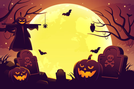 Halloween backgroundのイラスト素材