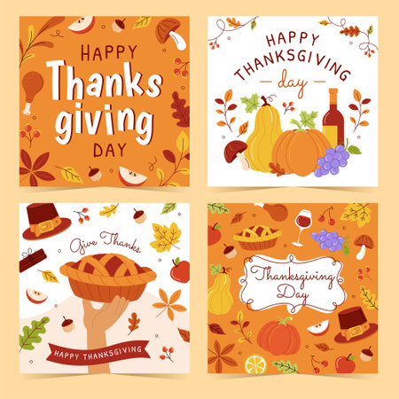 Thanksgiving greetingsのイラスト素材