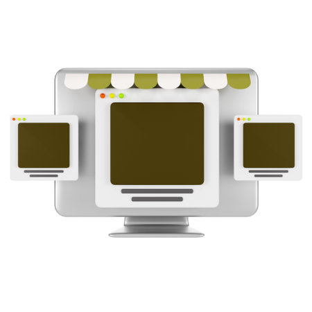 3D ecommerce concept