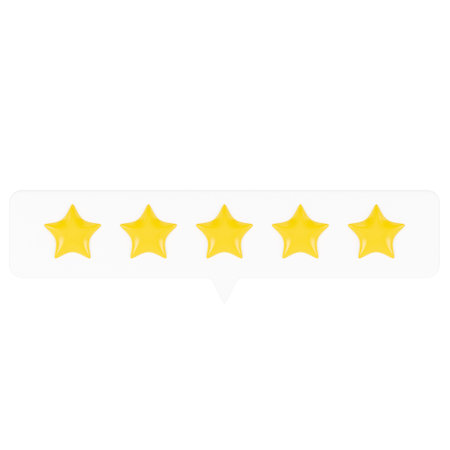 3D five stars rating concept