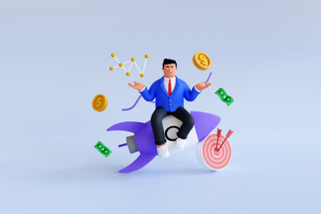 3D marketing conceptの写真素材