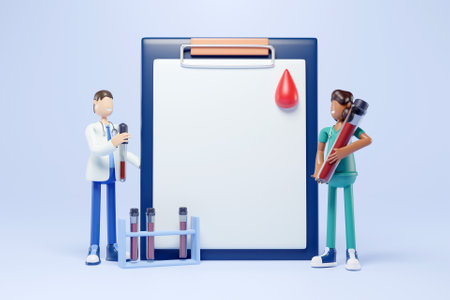 3D blood test conceptの写真素材