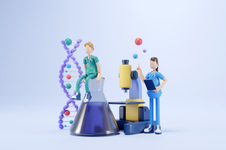 3D medical research conceptの写真素材