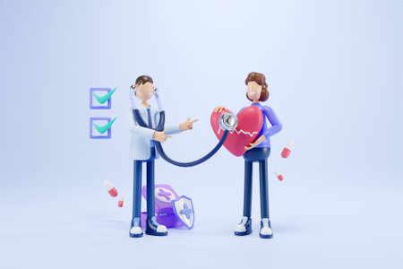 3D health screening conceptの写真素材