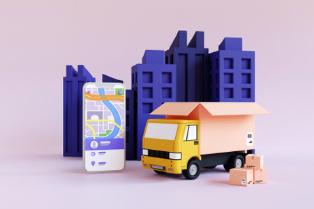 3D shipping conceptの写真素材