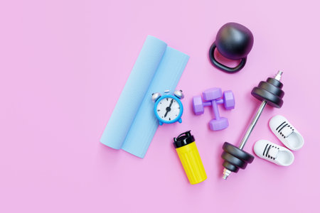 3D gym equipmentの写真素材