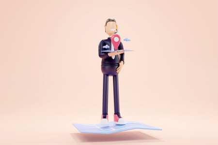 3D locate us conceptの写真素材