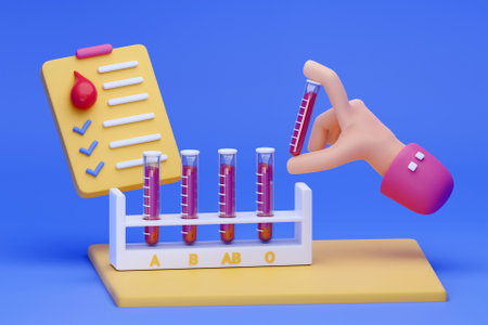 3D blood test conceptの写真素材