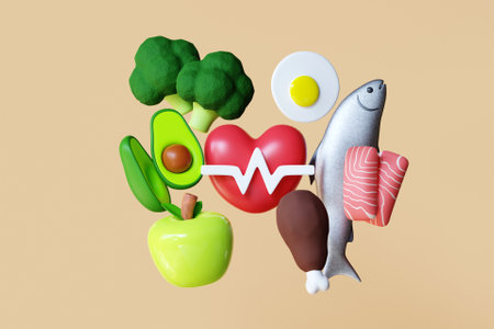 3D healthy diet conceptの写真素材