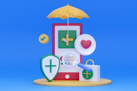 3D medical insurance conceptの写真素材