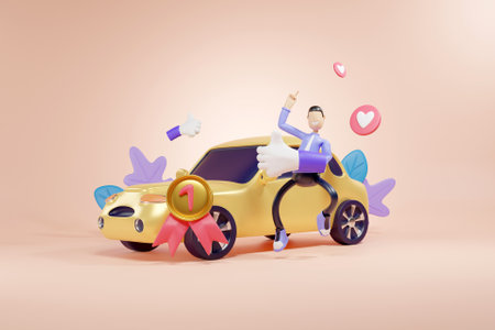 3D best seller car conceptの写真素材