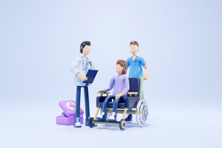 3D caring for patient conceptの写真素材