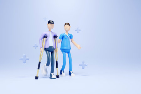 3D caring for patient conceptの写真素材
