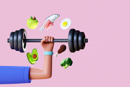 3D healthy life conceptの写真素材
