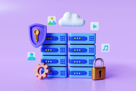 3D database server conceptの写真素材