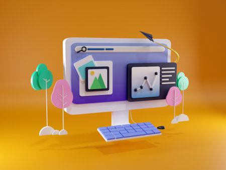 3D business analysis conceptの写真素材