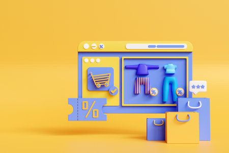 3D ecommerce conceptの写真素材