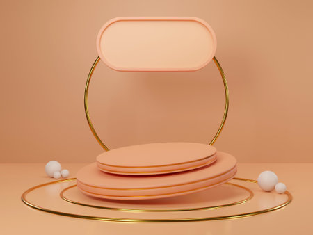 3D mockup display backgroundの写真素材