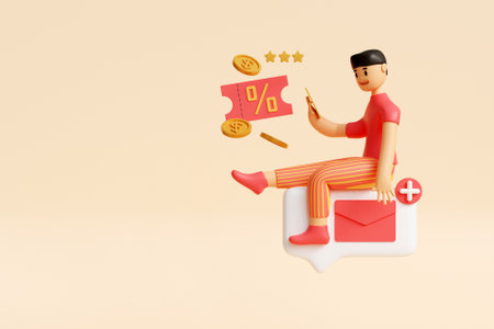 3D ecommerce conceptの写真素材