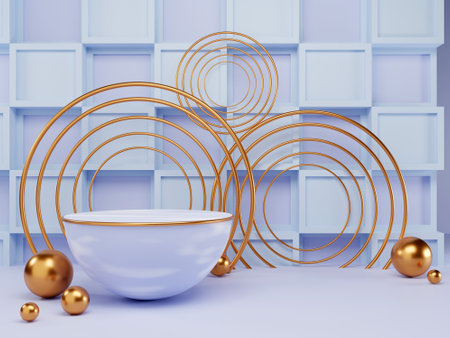 3D mockup display backgroundの写真素材