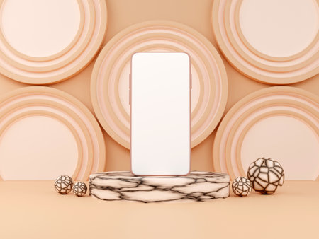 3D mockup display of digital devicesの写真素材